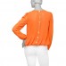 Oranje blouse met lange mouwen 