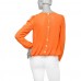 Oranje blouse met lange mouwen 